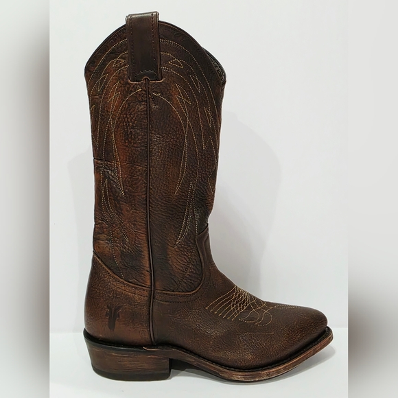 Frye BILLY 77689 Brown Boot Cowboy Western Leather Pull On Ride Women 5.5 B Used - Picture 13 of 16